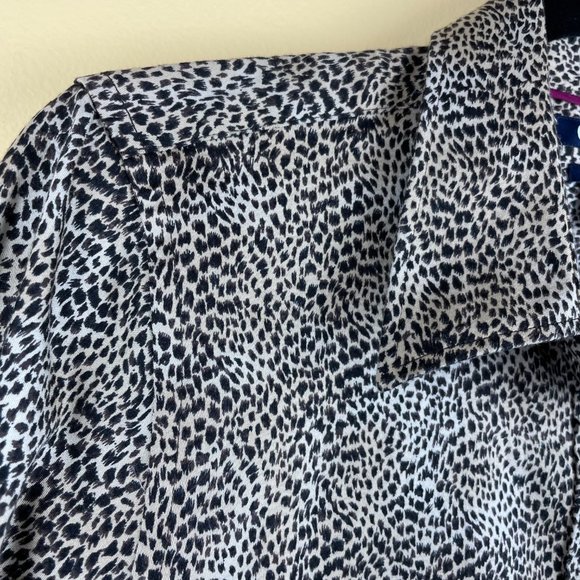 Chaps No Iron Animal Print Button Down Shirt M - Picture 6 of 9